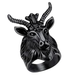 U7 Stainless Steel Big Rings for Man Bird Goat Octopus Shark Serpent Snake Bone Charm Size 7-14 Rock Punk Animal Skull Jewelry