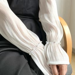 Women Summer Ice Silk Sunscreen Long Sleeves Fingerless Gloves Elegant Pearl Decoration High Elasticity Thin Driving Cycling
