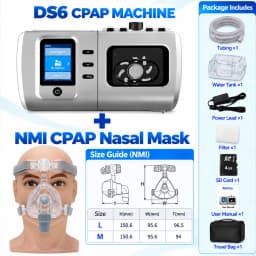 Resoxy DS6 Auto CPAP Machine 28dB Low Noise Automatic Pressure Adjustment Device Heated with SD-card For Home Travel Sleeping