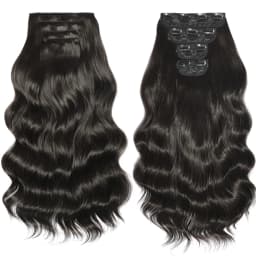 Bio Body Wave Clip In Hair Extensions 22 Inches 4 pcs/lot 220g Soft Natural Heat Resistant Fiber Clip In Synthetic Hair