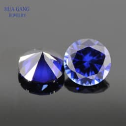 Synthetic Corundum Mixed Blue Red Yellow White Green Stone Gems Synthetic Stone Round Brilliant Cut High temperature wax inlay