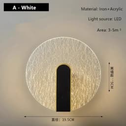 New Light Luxury Acrylic Wall Lamp AC90-260V Staircase Hallway Background Wall Living Room Bedroom Bedside Minimalist Wall Lamp