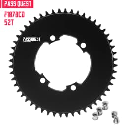 PASS QUEST 107BCD Bicycle Chainring 42T-58T Close Disc Black Chainwheel Narrow Wide Teeth forAXS Sprocket for Sram FORForce Aero