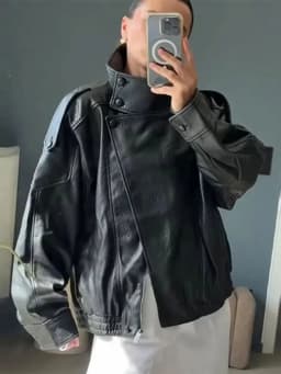 Faux Leather Jacket for Women Casual Solid Long Sleeve Zipper Pu Leather Coats New Autumn Fashion Female Streetwear Coat