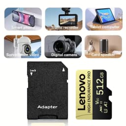 Lenovo 1TB Micro SD Card High Speed Cartao De Memoria 128GB Support 4K V60 TF Flash Card SD Card For Phone GoPro Action Camera
