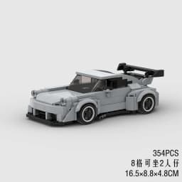Technical Speed Car MOC City Vehicle Racing Car Rally Building Blocks Bricks Set Retro Ornament Diy Toys For Adults Gifts