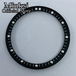 Miuksi 28.5mm black blue white transparent dial plastic movement bezel fit NH35 NH36 NH38 NH39 NH70 NH72 movement