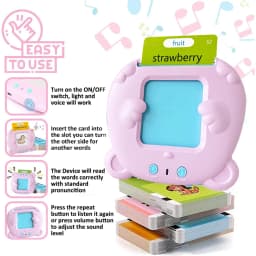 Talking Flash Cards for Toddlers Montessori Early Educational Learning Machine Flashcards Speech Therapy Toys for Kids Boy Girls