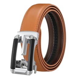 Leather Men's Women's 3.5cm Click Belt with High Quality Alloy Automatic Buckle Unisex Classic Business Belts for Jeans