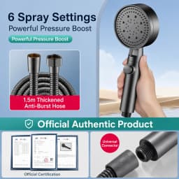 High Pressure Shower Head Handheld Large Panel Rainfall Showerhead with One-Key Stop Water Saving for Bathroom Accessories