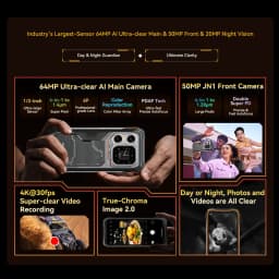 Blackview XPLORE 1 Outdoor 5G Rugged Smartphone Android 15, 6.78'' 2.4K Display, 16GB+512GB, 20000mAh, Waterproof Mobile Phone