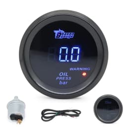 2' 52mm Car Digital Turbo Boost Gauge PSI BAR Water Temp Oil Temp Oil Pressure Gauge Voltmeter EGT Tachometer RPM Gauge