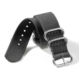 Watch Strap Nylon Silver Black Gold Ring Buckle 18mm 20mm 22mm 24mm Man Women for Seiko Ribbed Braid Replace Watch Accessories