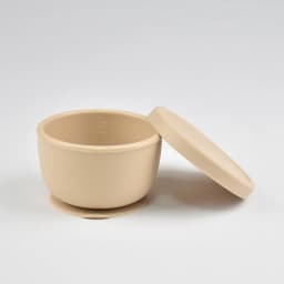 Silicone Suction Bowl with Lid, 260ML - Non-Spill Baby Feeding Bowl, Secure Suction Base for Toddlers, Learning Self-Feeding