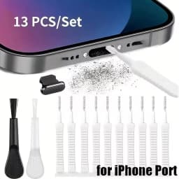 Mobile Phone Speaker Charging Port Cleaning Set Dust Plug for iPhone 16 15 14 Earphones Clean Kit Brush for Samsung Xiaomi