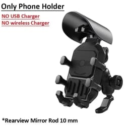 Shockproof Motorcycle Phone Holder 15W Wireless Charger & 18W USB 30W Type C Fast Charging Motorbike Bicycle Bike Scooter Stand