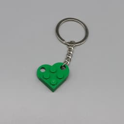 3176 DIY Heart Key Ring Necklace Toys for Children Coupling Plate 2x3 with Rounded End and Pin Hole MOC Building Block Brick