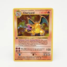1999 Charizard 4/102 1st Edition Base Set Rare Non-Holo Vintage Mitsuhiro Arita WOTC Fire Type Display Collectible Gift