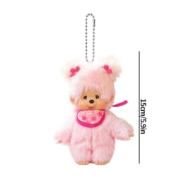2026 NEW Monchhichi Plush Doll Pendant Kawaii Monkey Keychain Cute Cartoon Couple Keyring Bag Charms Birthday Gift 몬치치 モンチッチ