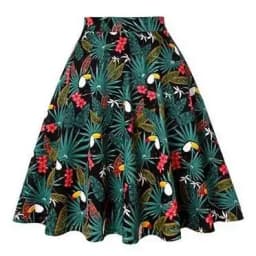 Small Red Polka Dot Cotton Womens Sexy Midi Summer Skirt Pin Up  High Waist Retro Vintage Rockabilly 50s Women Skirt