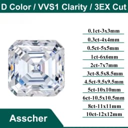 D Color Super White Moissanite Diamond Round / Oval / Pear / Radiant / Emerald / Heart / Princess / Cushion / Asscher / Triangle