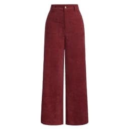 Women's Plain Pocket Button Front Wide Leg Pants, Casual High Waist Trousers for Daily Wear, Ladies Bottoms for All Seasons