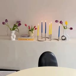 Creative U-shaped Twin Candlestick Nordic Bauhaus Style Stainless Steel Tube Decoration Designer Home Decor Candal Holder Gifts
