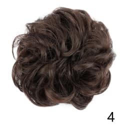 Synthetic Hair Bun Wig Donut Wavy Elastic Rubber Scrunchie Hair Pieces Ladies Ponytail Hair Extension Curly Wrap
