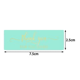 120pcs Rectangle Thank You For Your Order Sticker for packaging Stationary Stickers Roll Black Pink Transparent Thank you labels
