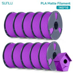 SUNLU PLA Matte 10KG1.75mm ±0.03mm 1KG/2.2LBS 3D Printer Filament PLA High Transparency Fast 2-7 Days Delivery RoHS Reach
