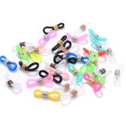 50Pcs Eyeglasses Ear Hook Connector Spectacles Chain Glasses Retainer Ends Rope Cord Holder Strap Retainer End Loop Findings