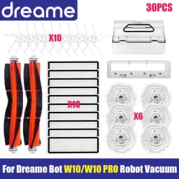 For Dreame Bot W10 W10Pro Vacuum Cleaner Accessories, Main Side Brush, HEPA Filter, Mop Cloth Spare Parts