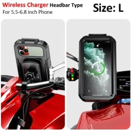 Motorcycle Wireless Charger Holder QC 3.0 Fast Charging Motorbike Phone Waterproof Cellphone Bicycle Stand For iPhone Samsung