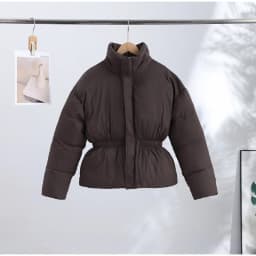 Elegant Cotton Warm Women's Jacket Autumn Winter Loose Full Sleeve Zipper Stand Collar Thicken Coats 2026 Waist Outwear Lady