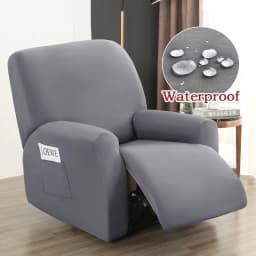 Water-resistant Recliner Covers with Pockets Stretch Reclining Chair Covers Sofa Couch Covers Furniture Protector for Pet Kids