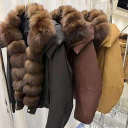 OFTBUY Windproof Fabric Jacket Winter Drawstring Thick Puffer Jacket Woman Women Hooded Large Fox Fur Coat Real Duck Down Parka