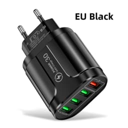 45W USB Charger Fast Charge QC 3.0 Wall Charging For iPhone 12 11 Samsung Xiaomi Mobile 4 3 Ports EU US Plug Adapter Travel