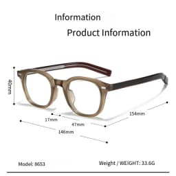 High Quality Spectacles Frame Unisex Ultralight TR90 Ellipse Rivet Glasses Frame High Definition Anti Blue Light Optical Eyewear