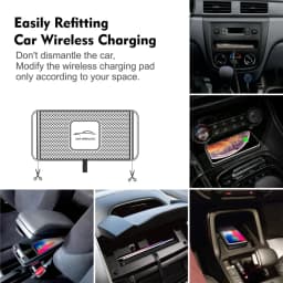 15W Wireless Charger Car Silicone Pad Stand For iPhone 17-12 Xiaomi Samsung Huawei Mobile Phone Fast Car Wireless Charging