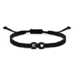 26 Letters Initial Heart Bracelets Handmade Adjustable A-Z Name Braided Bracelets For Women Men Friendship Jewelry