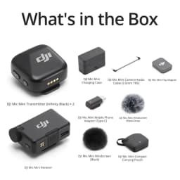 DJI Mic Mini Wireless Microphone 48-Hour Operation w/ Case Two-Level Active Noise Cancelling