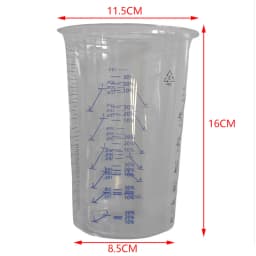 10PCS Disposable Measuring Cups 1000ml Clear Graduated Plastic Paint Mixing Cups DIY Accessories