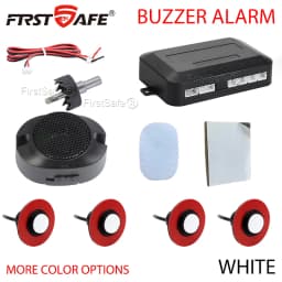 12V 16.5mm Flat Probe Parking Sensor Kit 4 Sensors Buzzer Detector Reversing Radar Universal Auto Auxiliary Safety Accessories