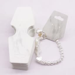 50 Pcs Jewelry Cards, Folded with Adhesive, Self-Adhesive Hanging Card, Jewelry Display Card