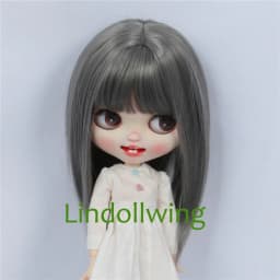 9-10 inch Blyth Wig Short Straight Brown Hair