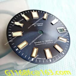 High Quality 62MAS Sun Gray Modified Dial for NH35 Movement Japan C3 Green Luminous Real Nail Plate