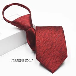 New 7cm Mens Tie Pre-tied Easy Wear Neck Tie Business Wedding Zipper Lazy Pre-tied Korean Style Striped Plaid Solid Necktie