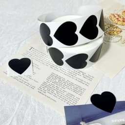 500Pcs Chroma Labels Stickers Color Code Dot Labels Stickers 1 Inch Heart Red, ,Yellow,Blue,Pink,Black,Stationery Stickers