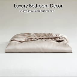 Mulberry Silk Fitted Sheet with Elastic Bands 23 Momme Pure Silk Mattress Covers for Single Double King Queen Bed Luxury Sheets