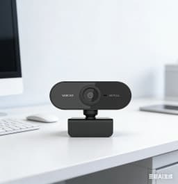 USB Webcam with Microphone, Plug and Play Computer Camera for Video Calling, Zoom, Teams, Streaming, Compatible with PC and Mac